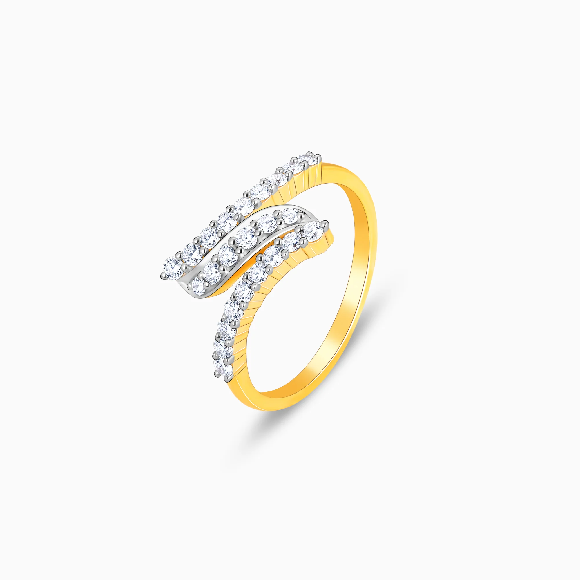 Gold Calm Cascade Diamond Ring - Image 4