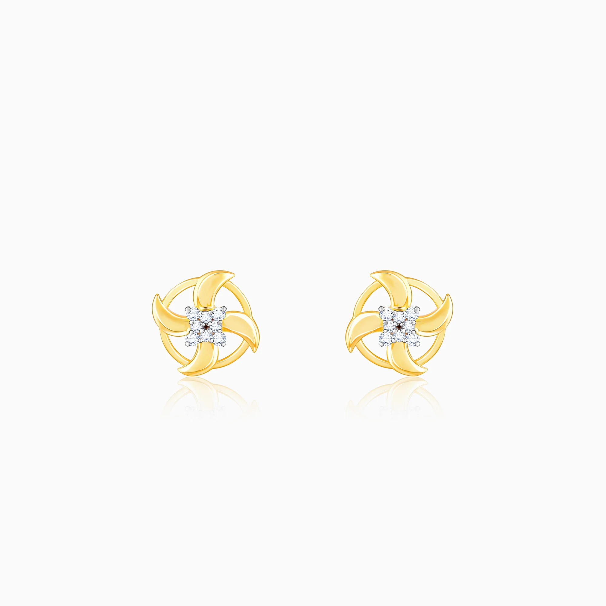Gold Gentle Breeze Diamond Earrings