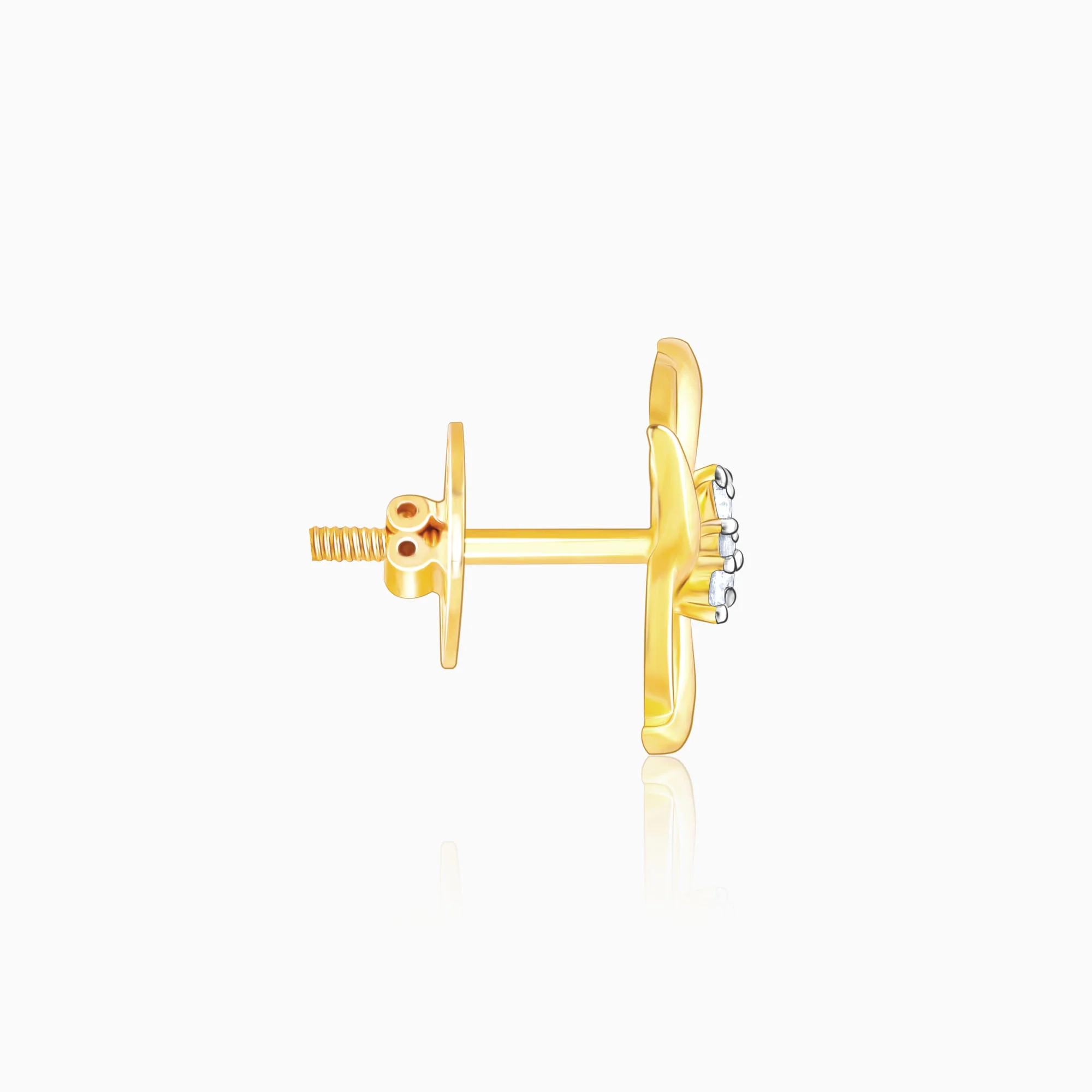 Gold Gentle Breeze Diamond Earrings - Image 5