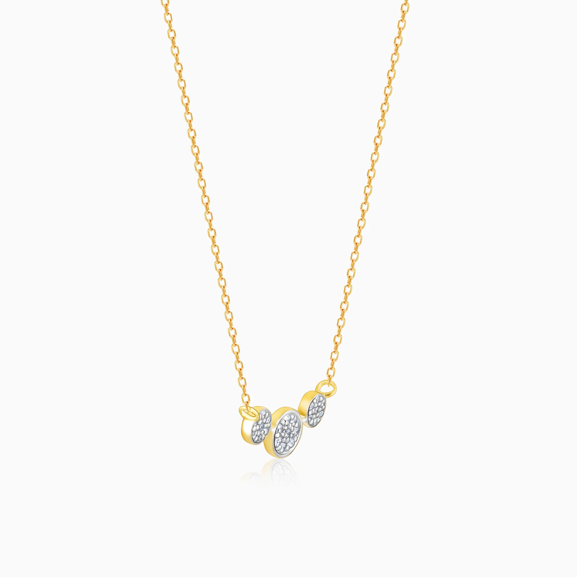 Gold Melting Hearts Diamond Necklace - Image 4