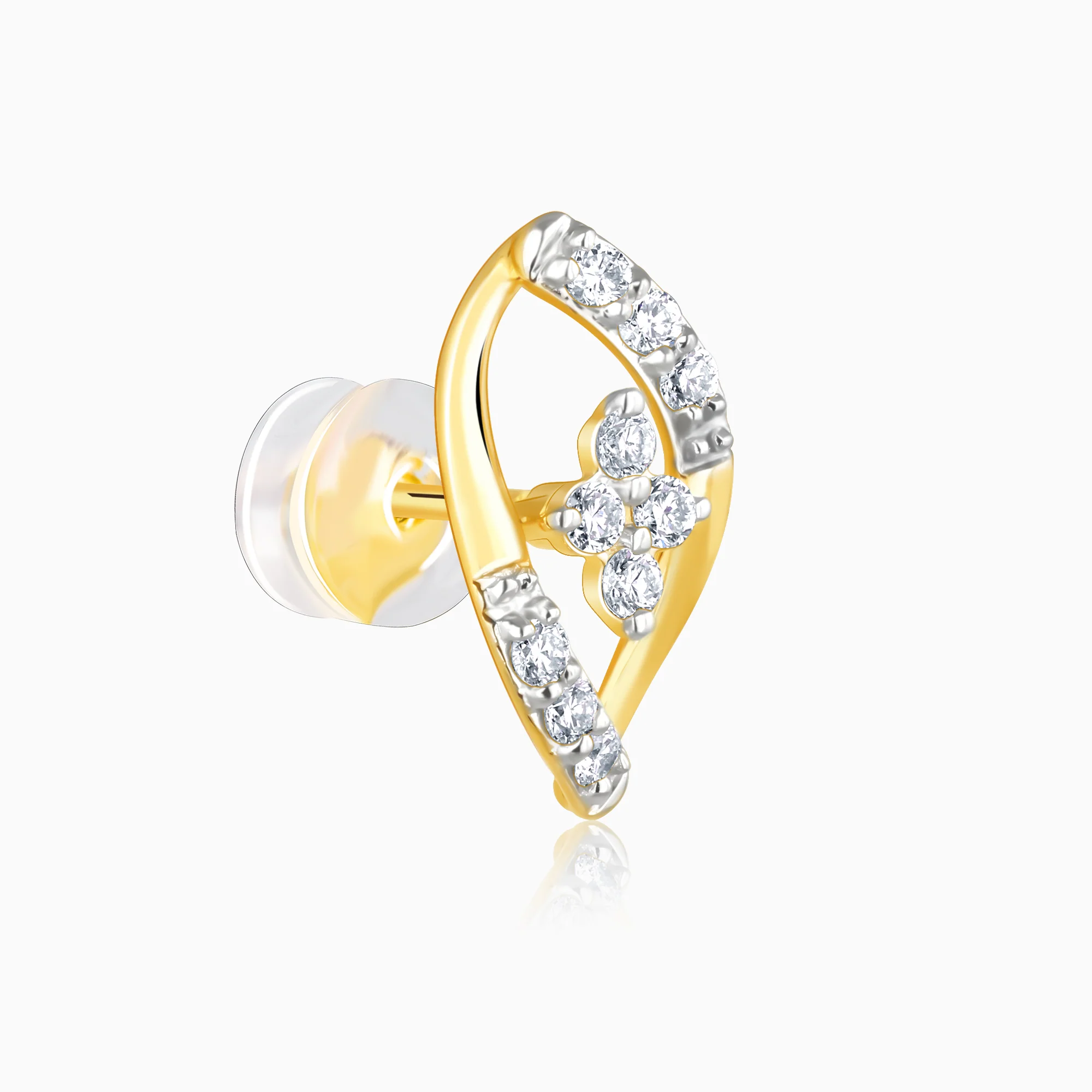 Gold Pear Elegance Diamond Earrings - Image 4