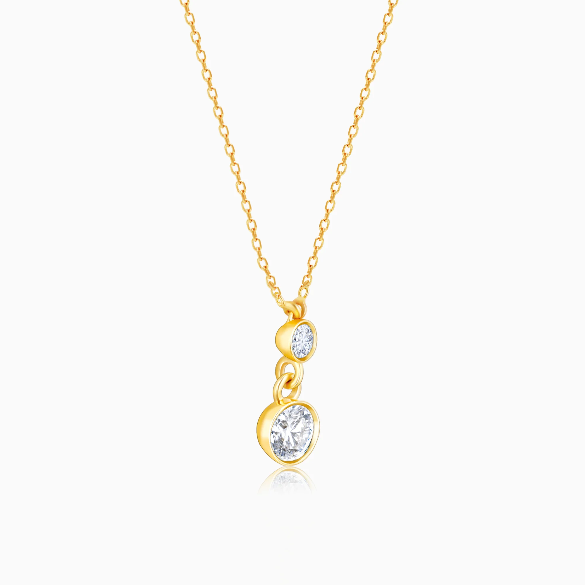 Gold Sumptuous Duet Diamond Necklace - Image 4