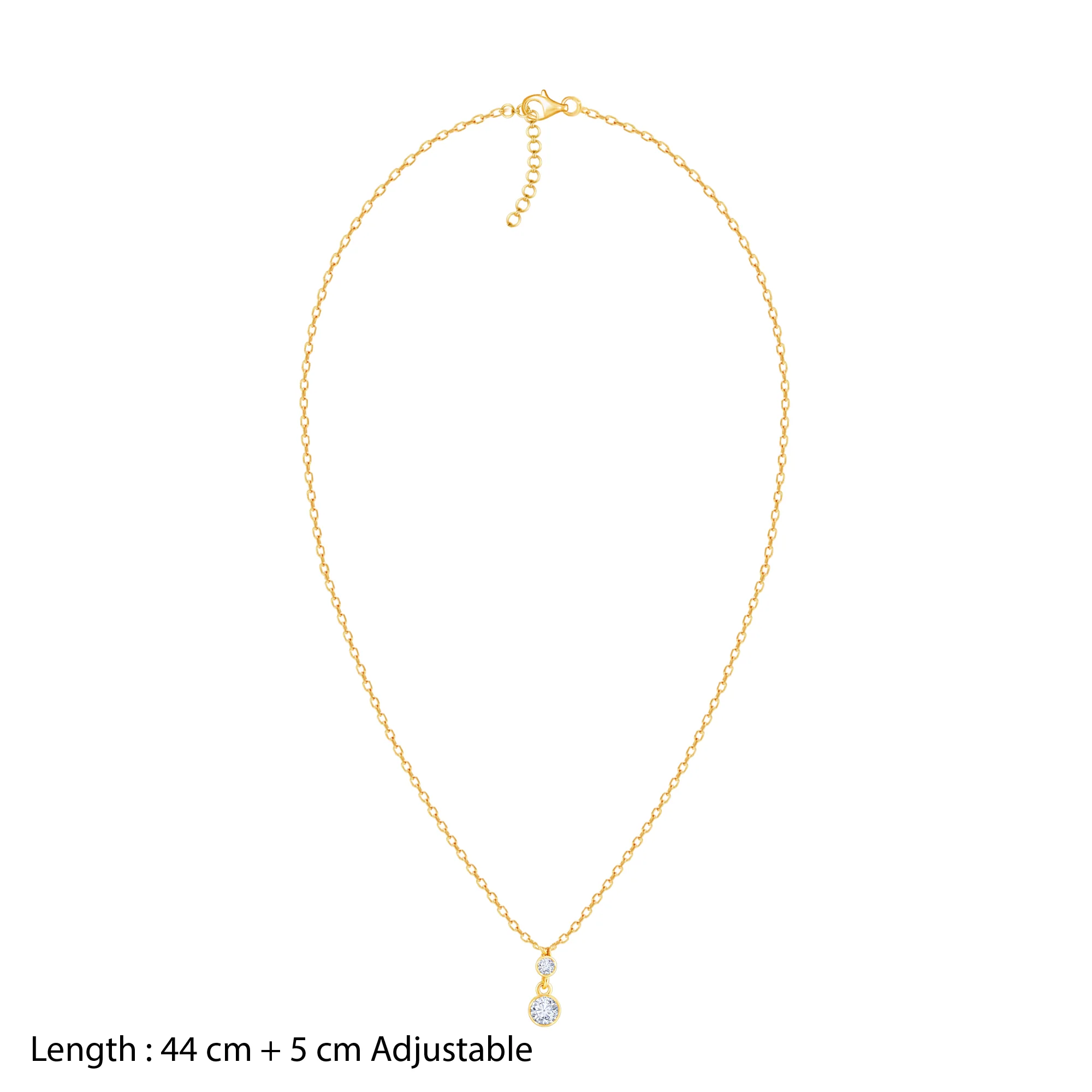 Gold Sumptuous Duet Diamond Necklace - Image 6