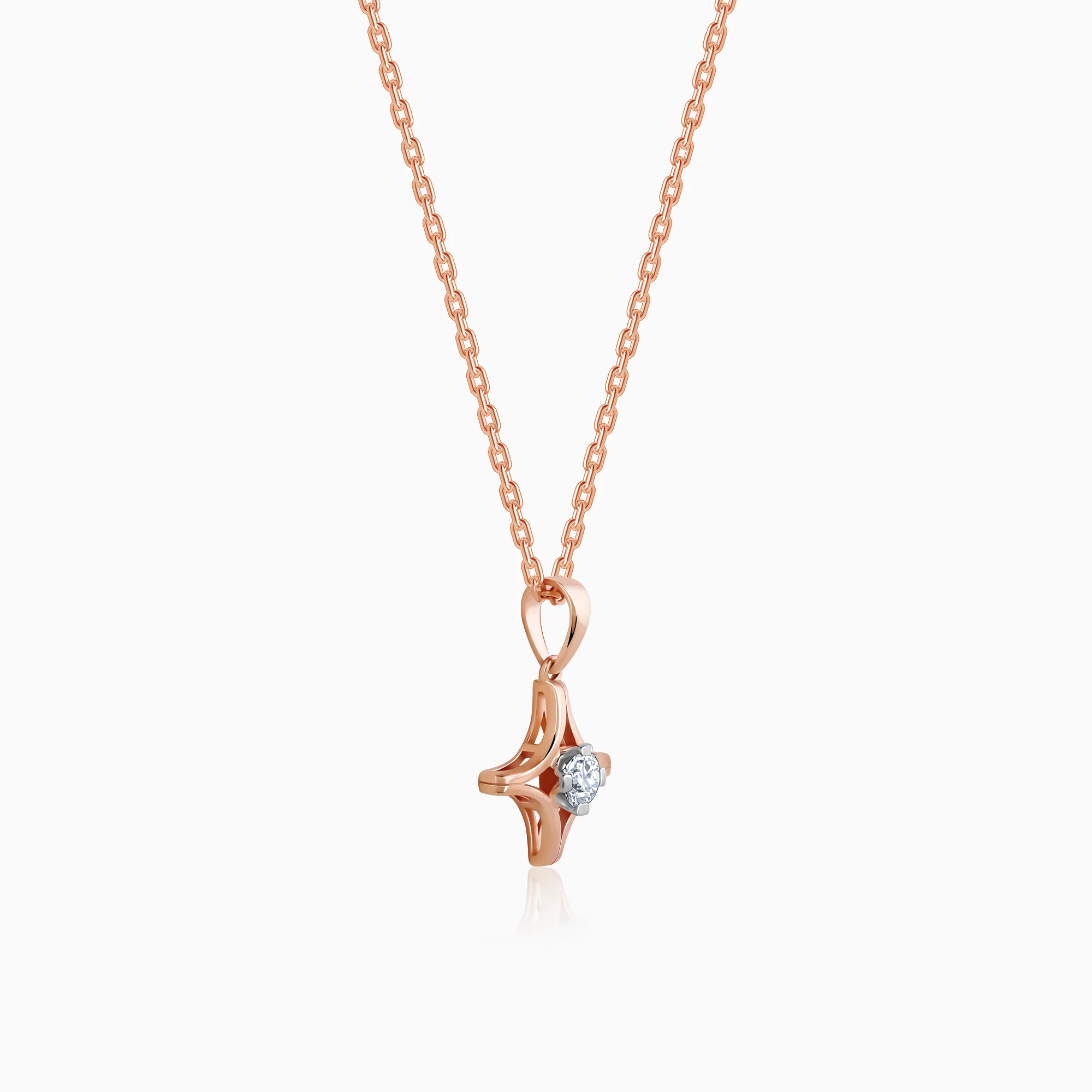 Rose Gold Lodestar Diamond Pendant - Image 4