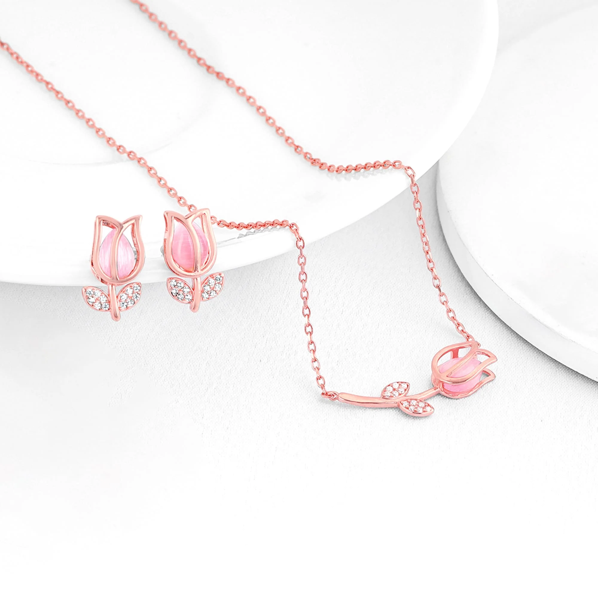 Anushka Sharma Pink Quartz Flower Combo - Image 2