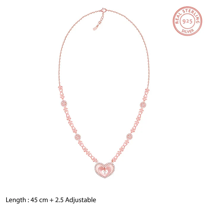 Anushka Sharma Rose Gold Love Affair Necklace - Image 5