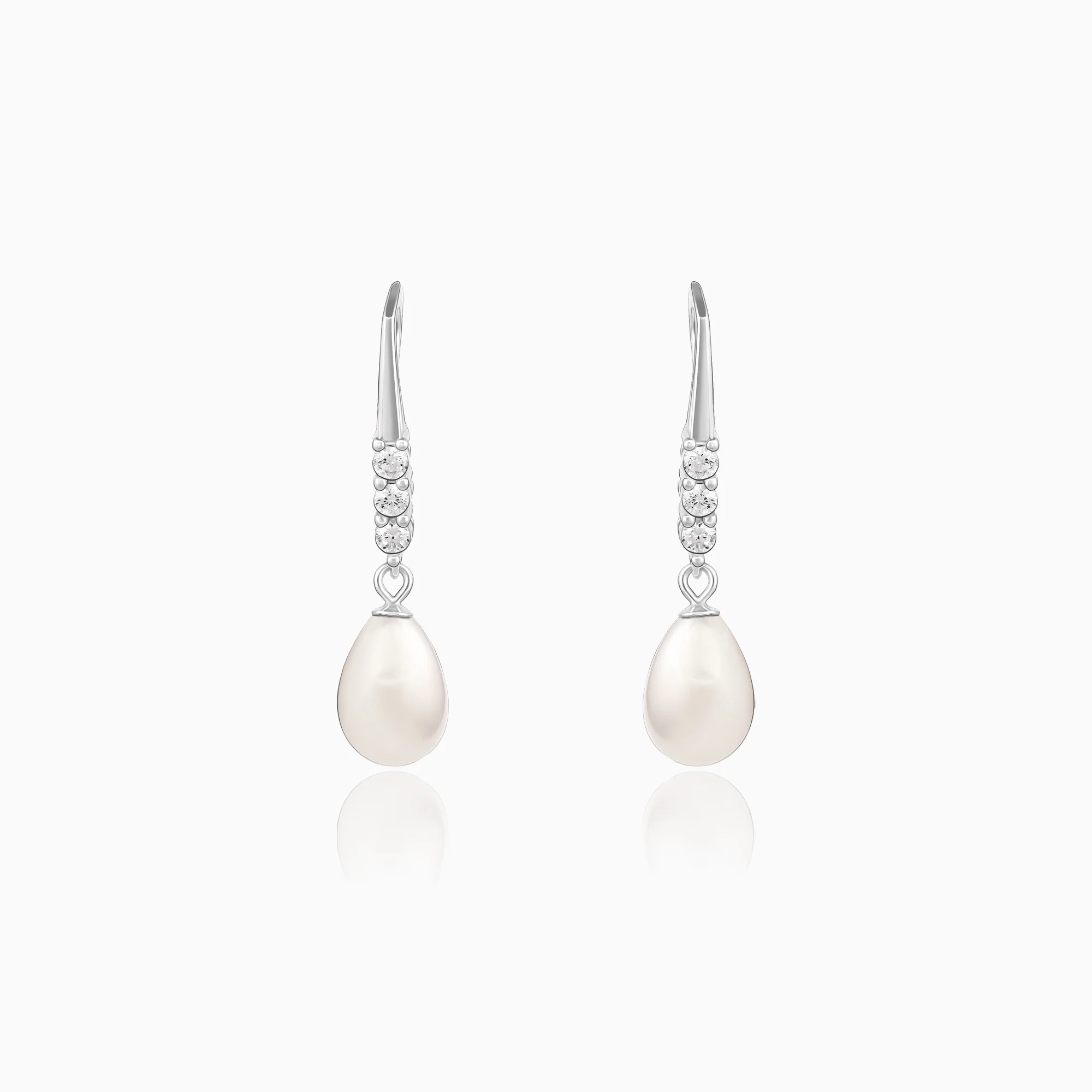 Anushka Sharma Silver Drops of Pearl Earrings