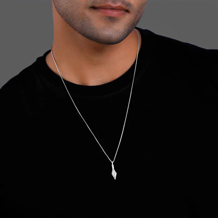 Silver Kite Pendant with Box Chain For Him - Image 3
