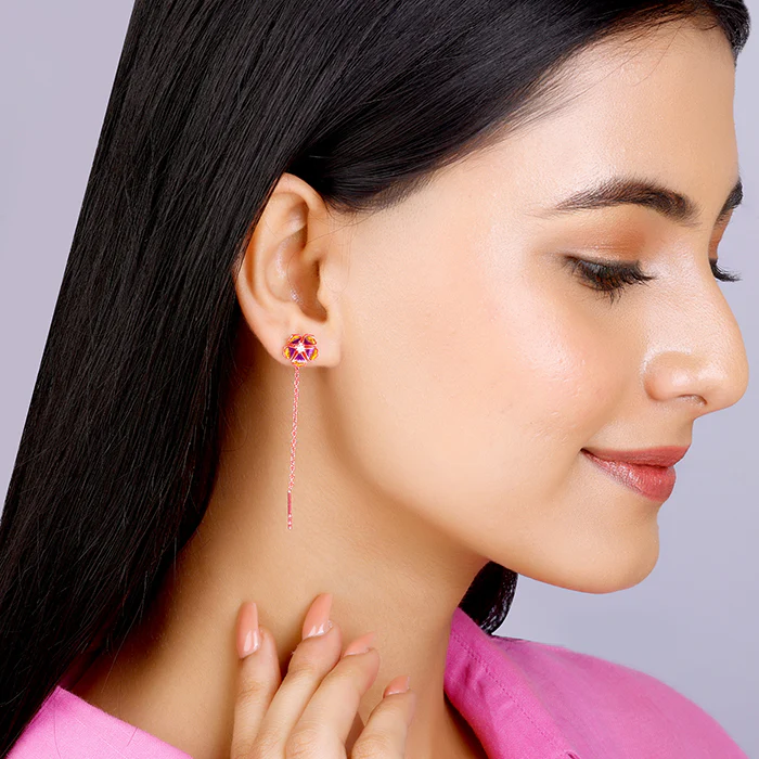 Rose Gold Bell Mallow Earrings - Image 3