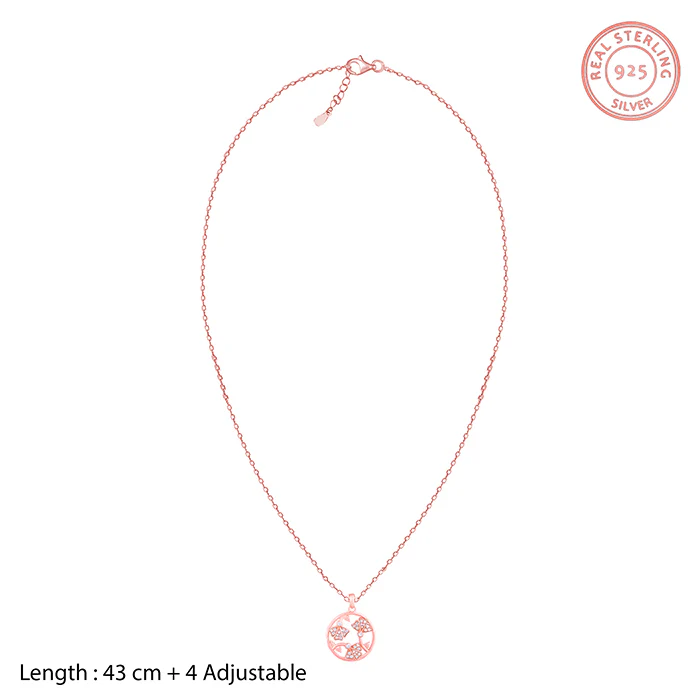 Rose Gold Eyebright Pendant With Link Chain - Image 5