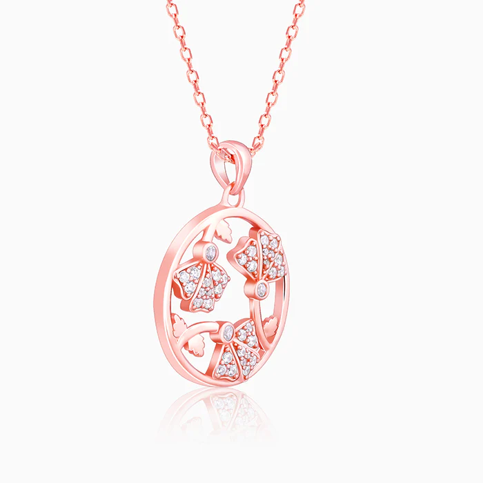 Rose Gold Eyebright Pendant With Link Chain - Image 6