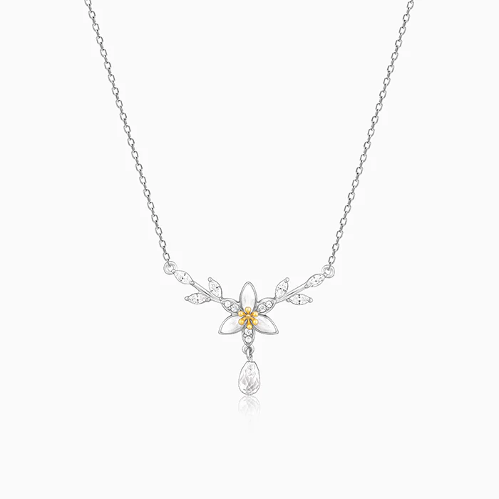 Silver One in a Trillium Necklace