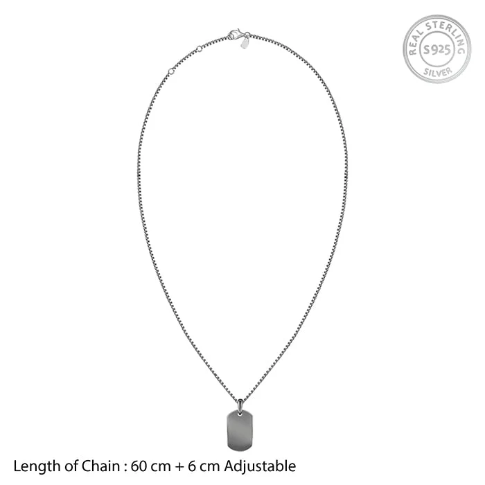 Black Rhodium Aegis Amulet Pendant with Box Chain For Him - Image 6