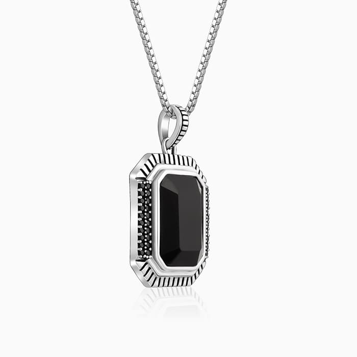Black Rhodium Dark Phoenix Pendant With Box Chain For Him - Image 4