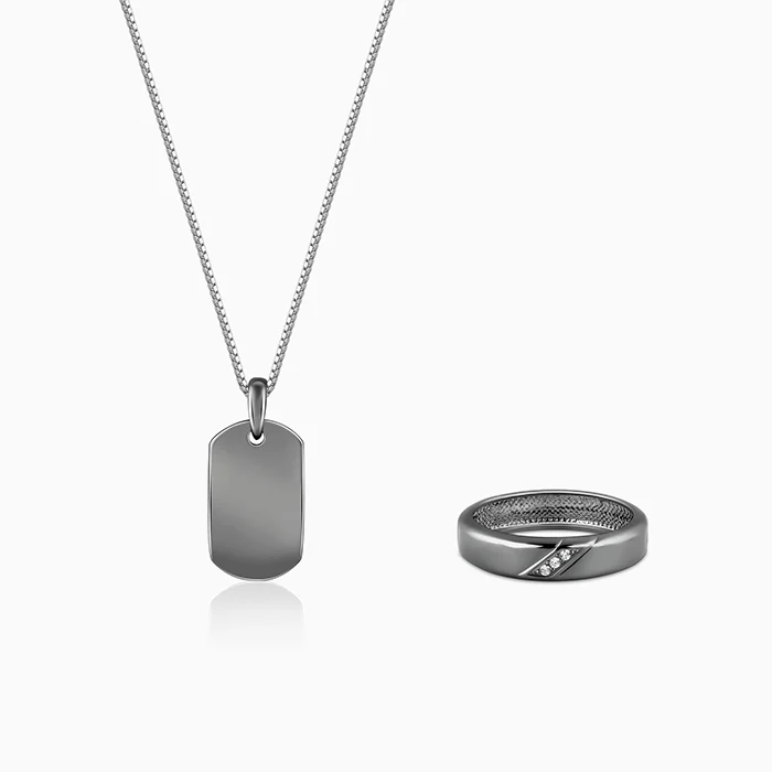 Black Rhodium Noir Edge Set For Him - Image 3