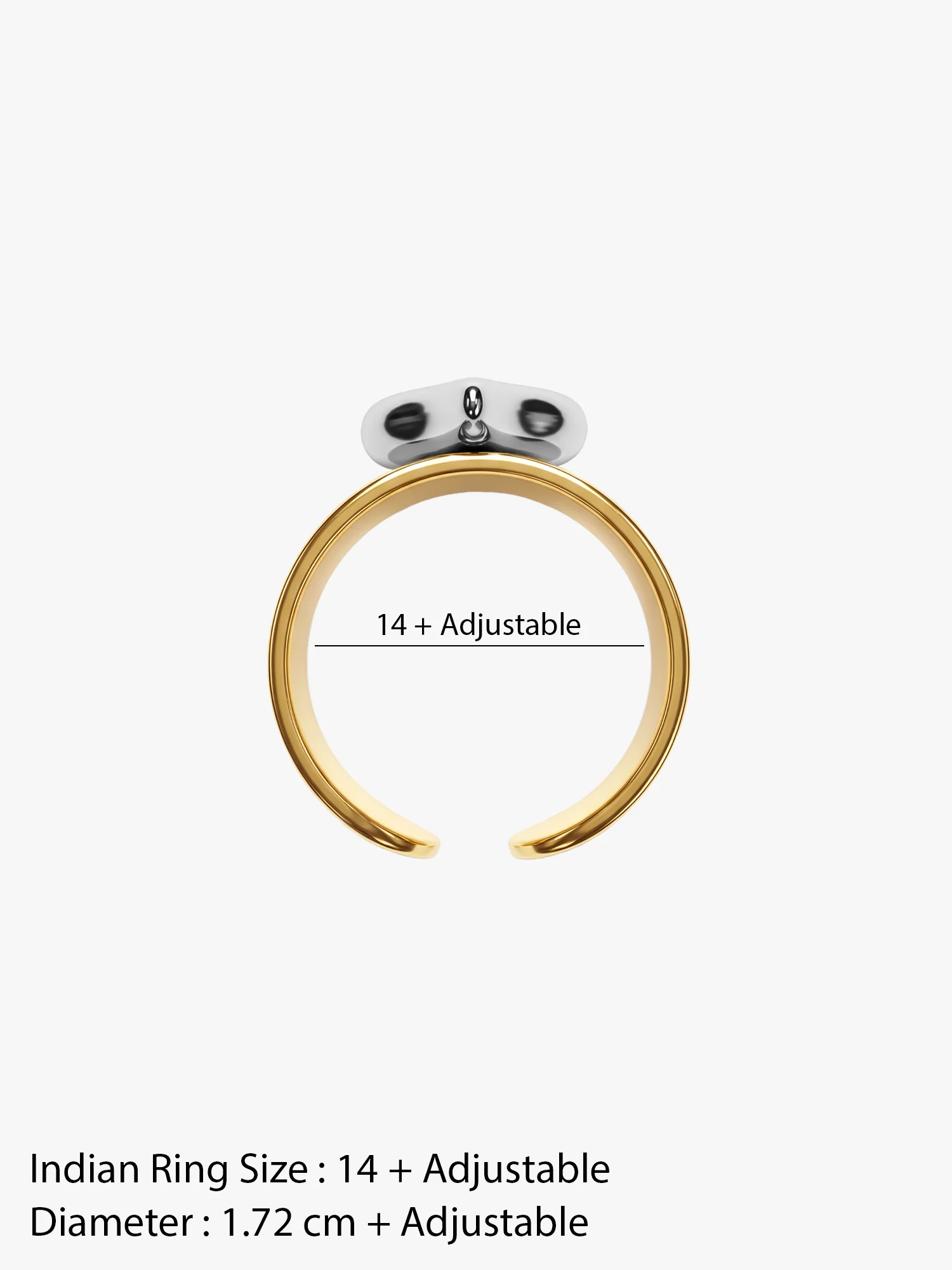 Bold Heart Dual Tone Ring (Size 14) - Image 6