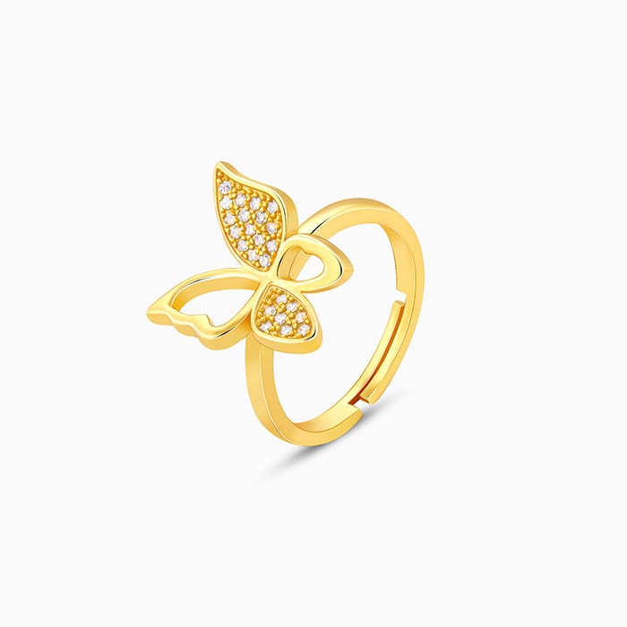 Golden Butterfly Bloom Ring - Image 4