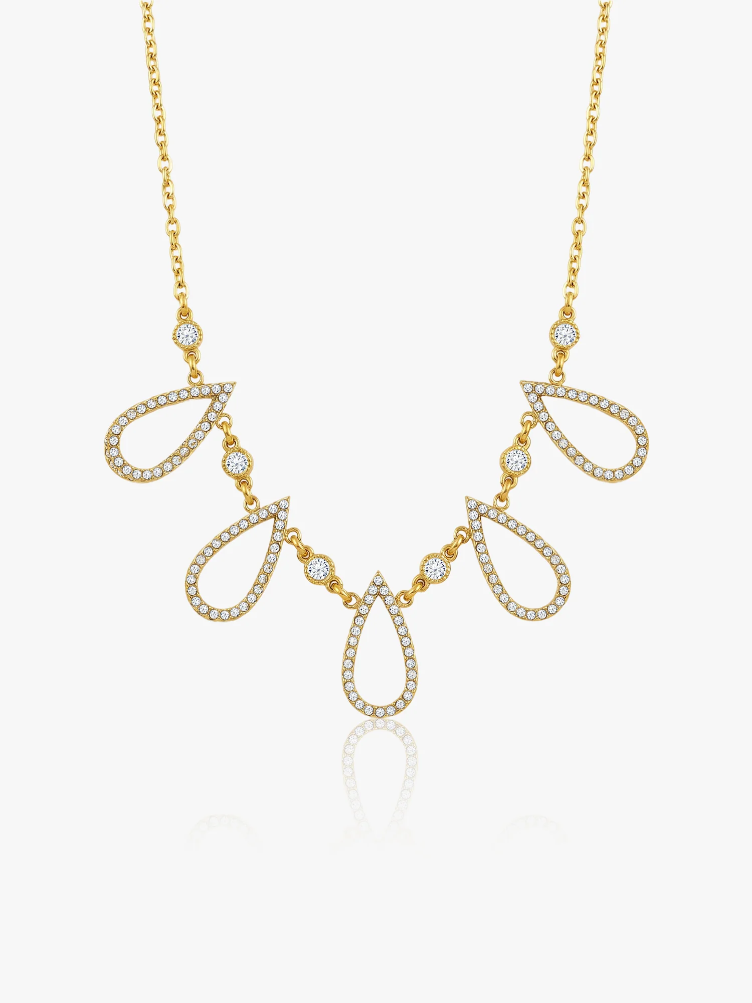 Chain Spill Gold Plated Necklace