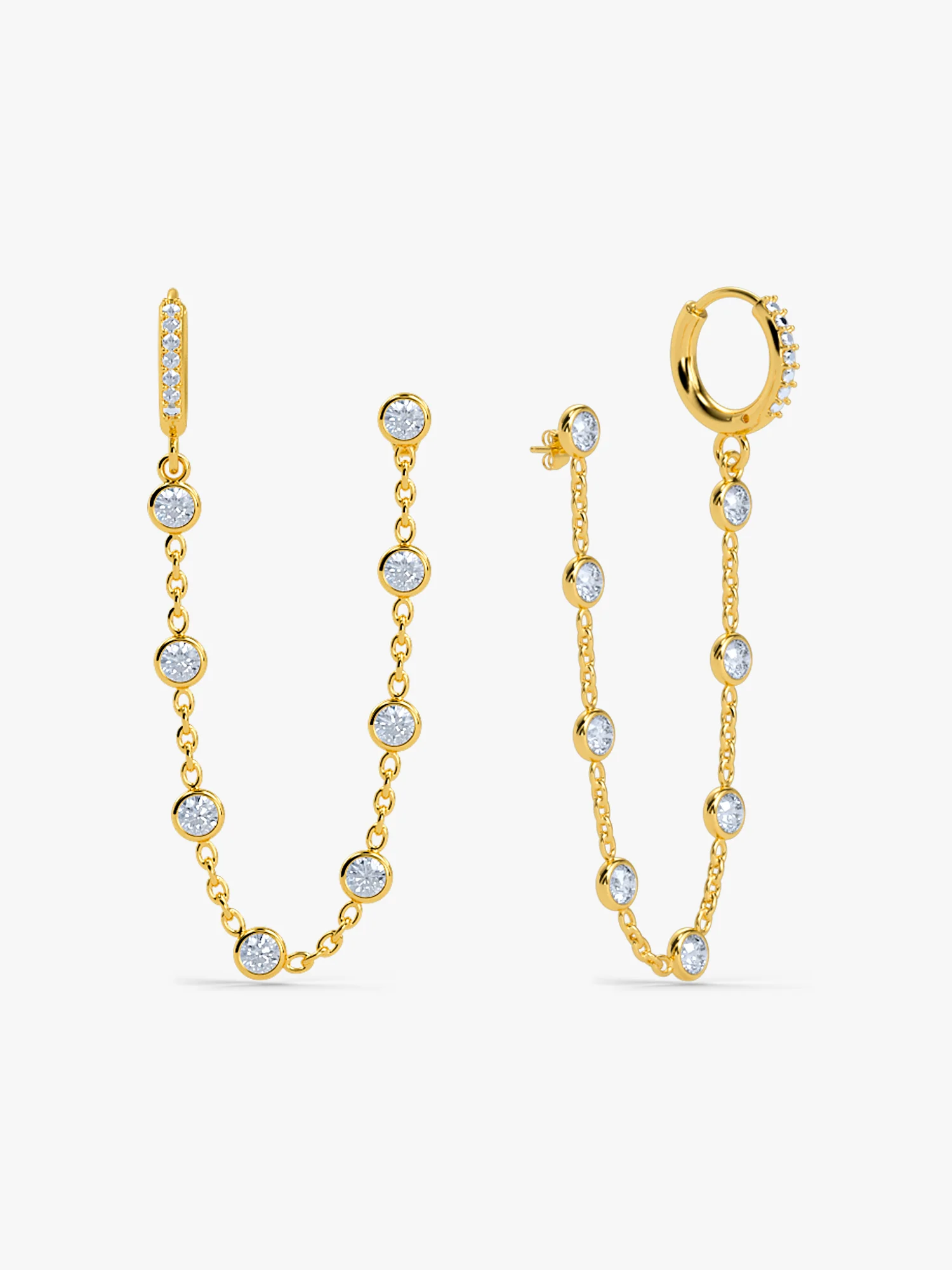 Chain Sway Gold Plated Earrings