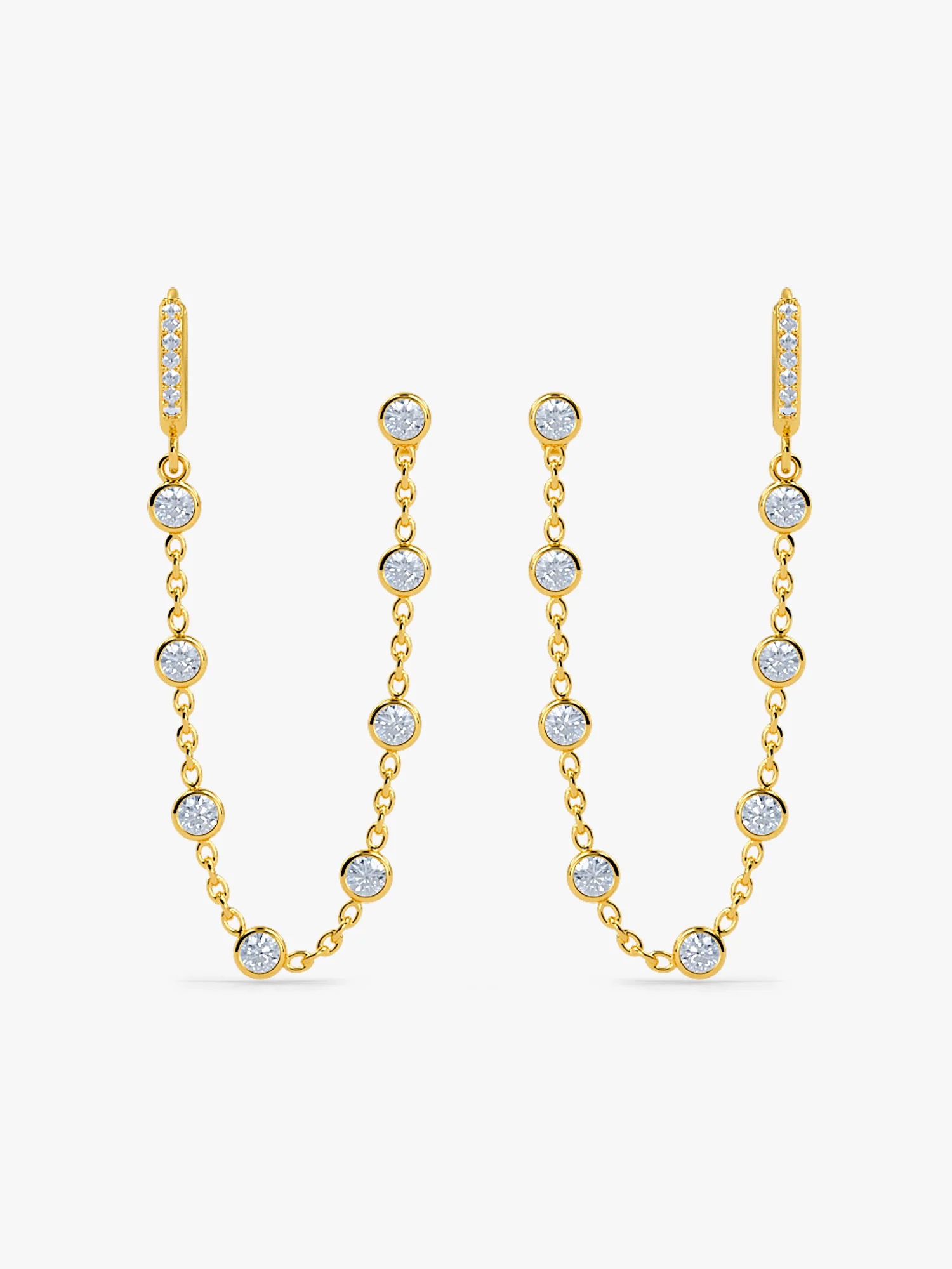 Chain Sway Gold Plated Earrings - Image 4