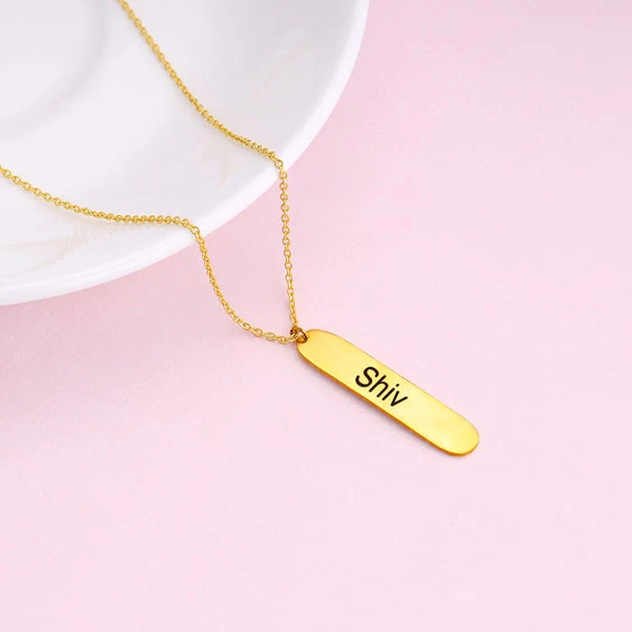 Golden Charming Double Sided Personalised Necklace - Image 4