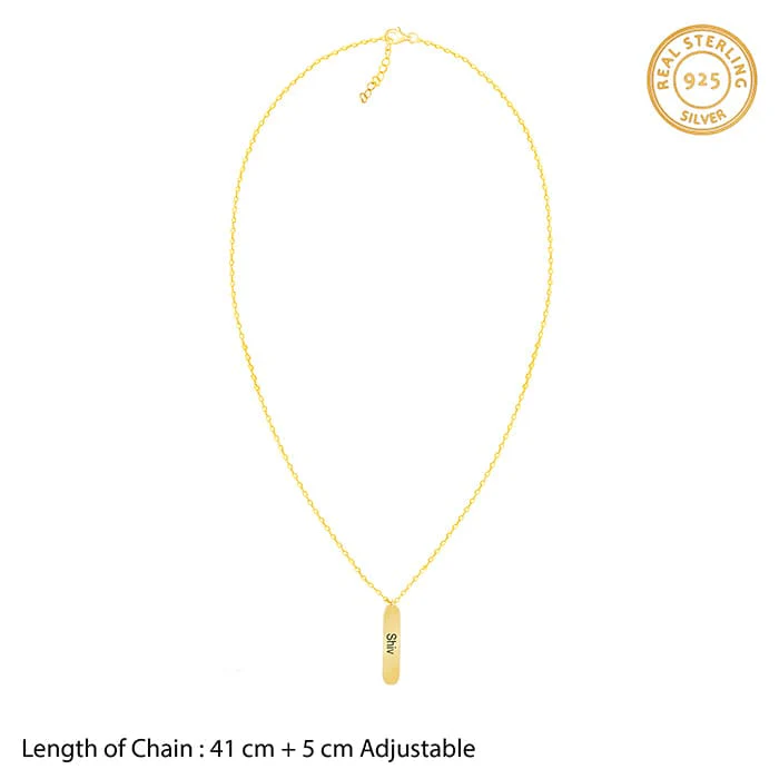 Golden Charming Double Sided Personalised Necklace - Image 6