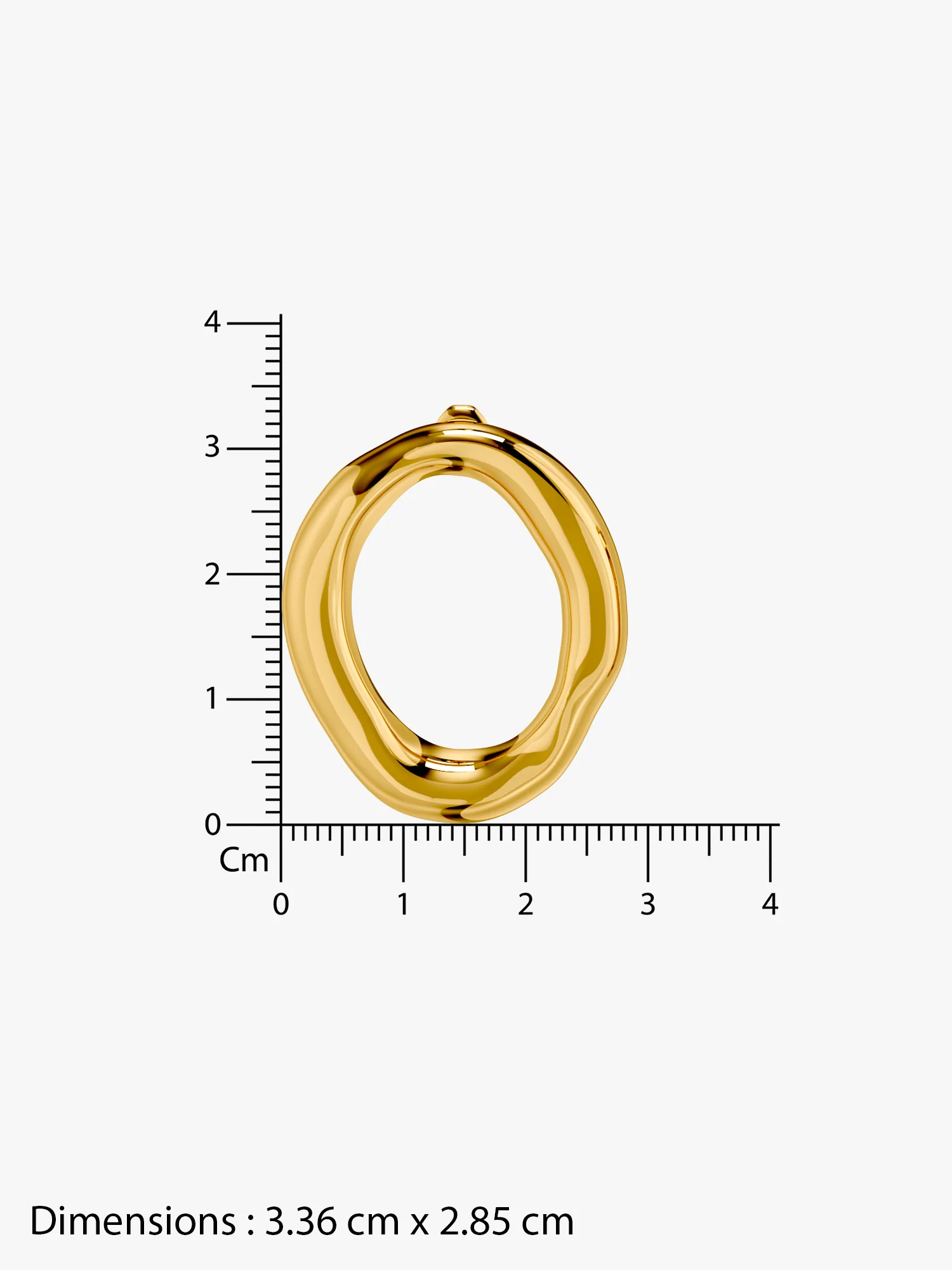 Chunky Hollow Gold Plated Hoop Earrings - Image 6