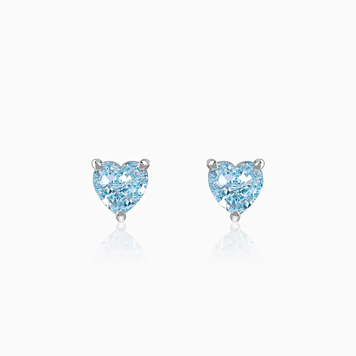 Silver Kiss Me Studs