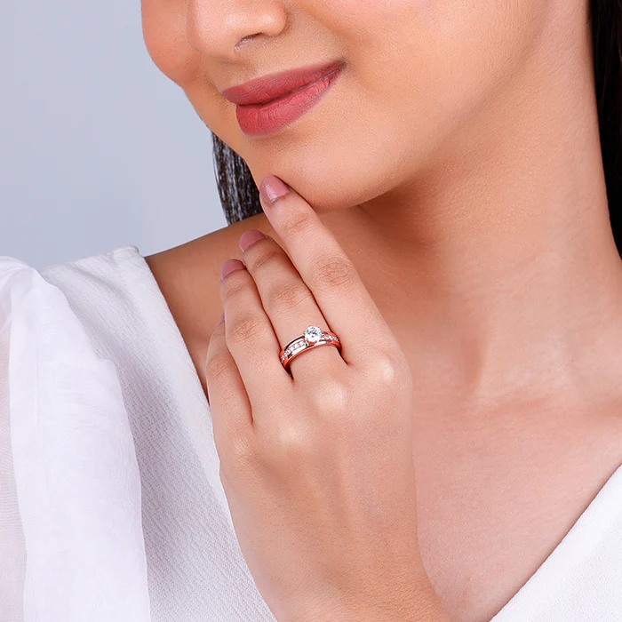 Rose Gold Bright Trail Ring - Image 3