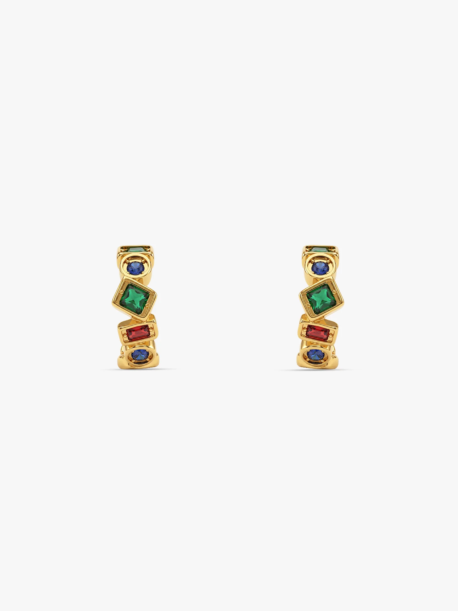 Colour Pop Gold Plated Hoop Earrings - Image 5