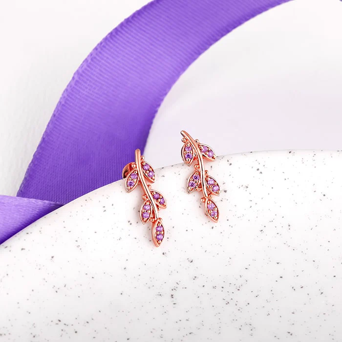 Rose Gold French Beauty Earrings - Image 2