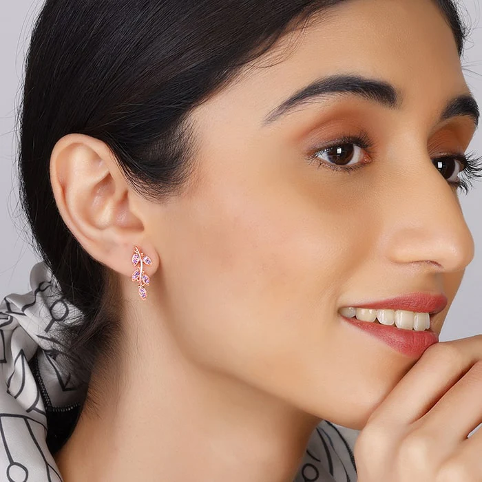 Rose Gold French Beauty Earrings - Image 3