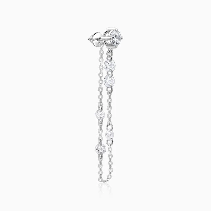 Silver Luminous Links Earrings - Image 4