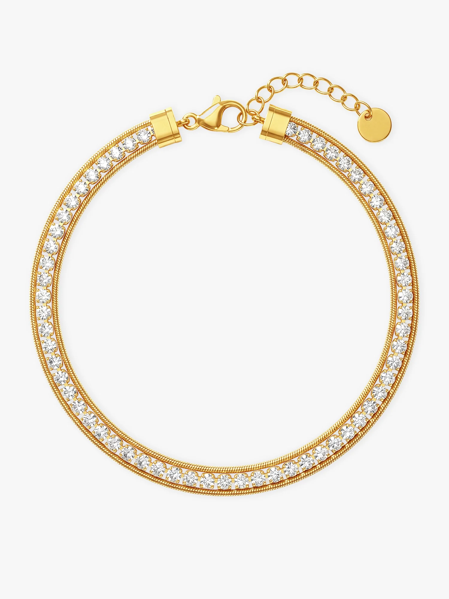 Crystal Stack Gold Plated Bracelet - Image 3