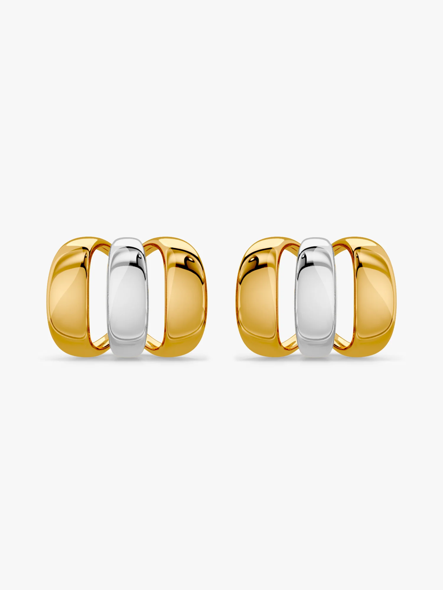 Curve Dual Tone Ear Earrings - Image 4
