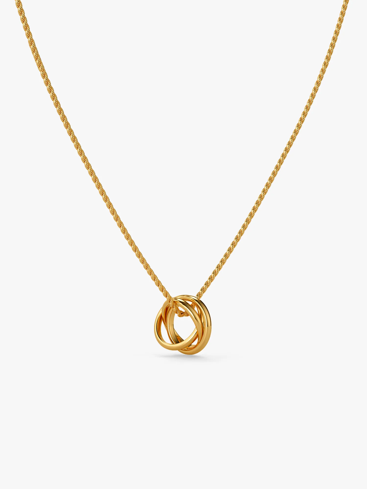 Daily Shine Gold Plated Pendant With Link Chain