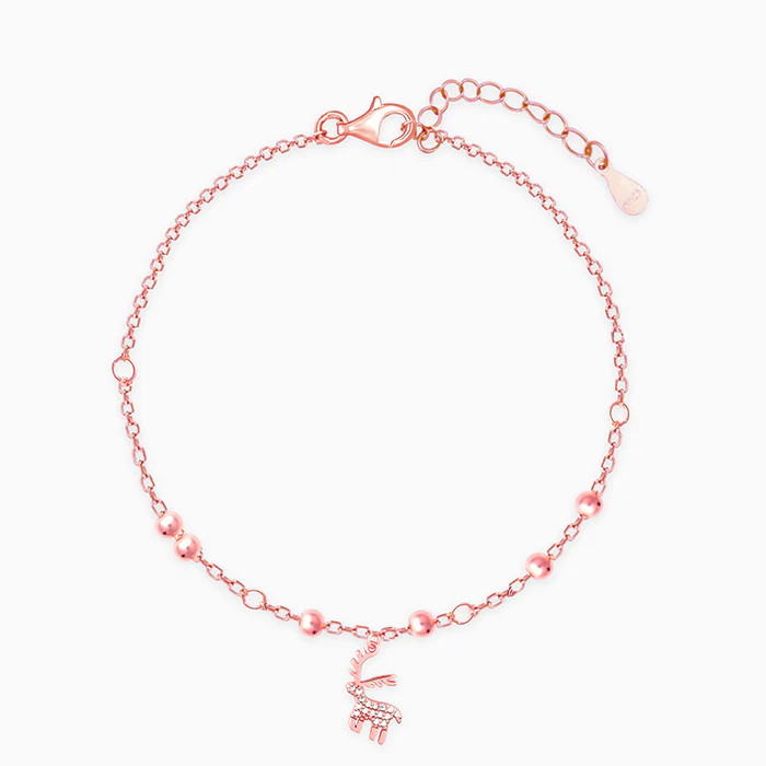 Rose Gold Rain-love-on-your-Deer Bracelet
