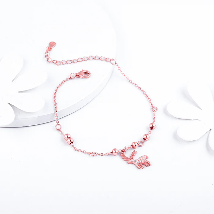 Rose Gold Rain-love-on-your-Deer Bracelet - Image 2