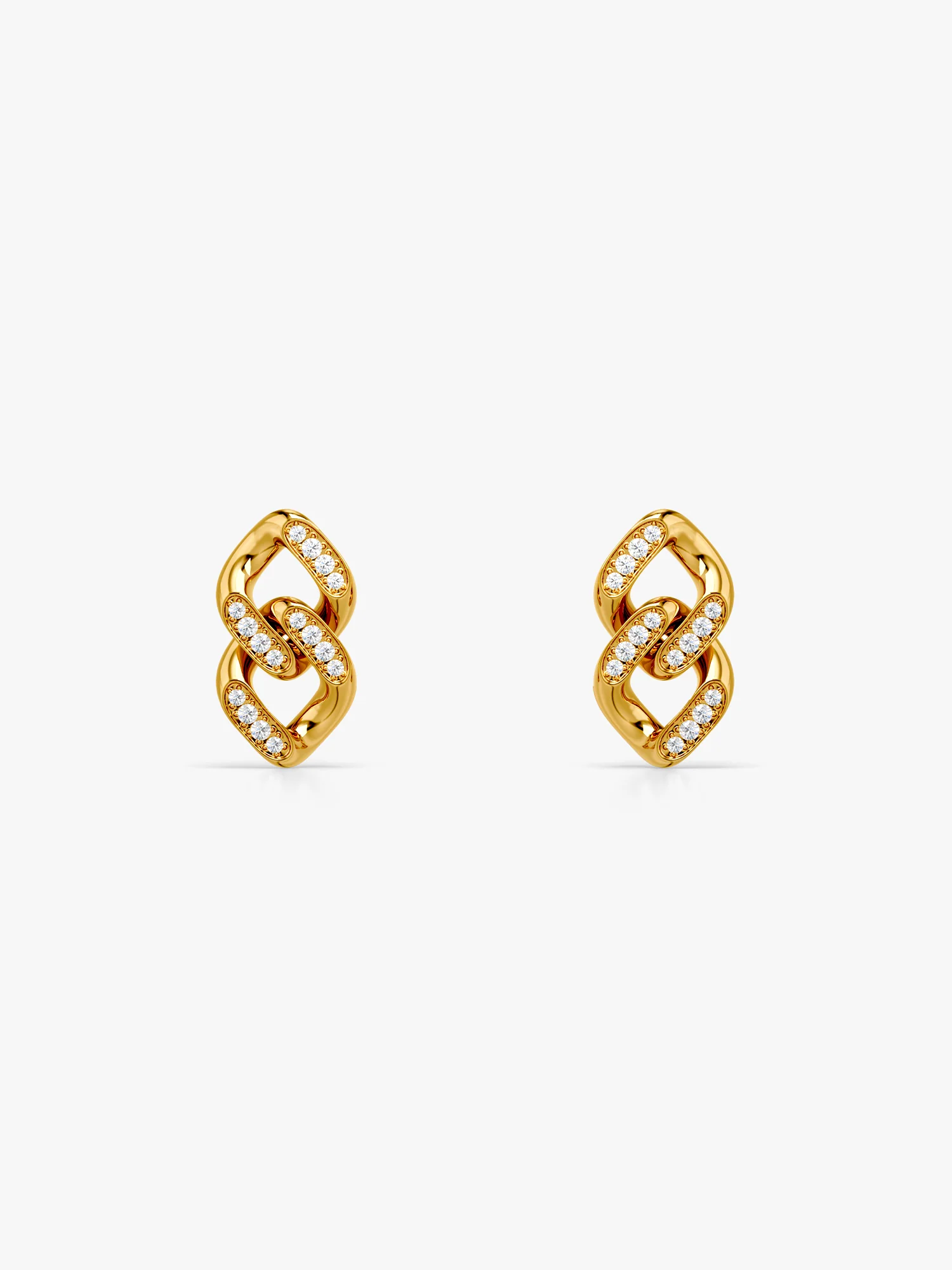 Drip Links Gold Plated Earrings - Image 4