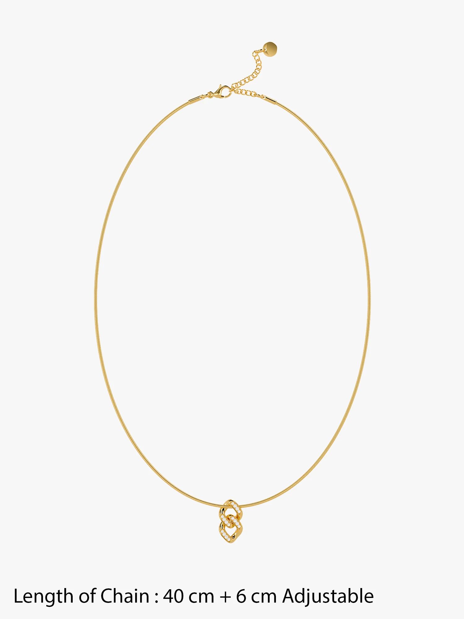 Drip Links Gold Plated Pendant With Link Chain - Image 6