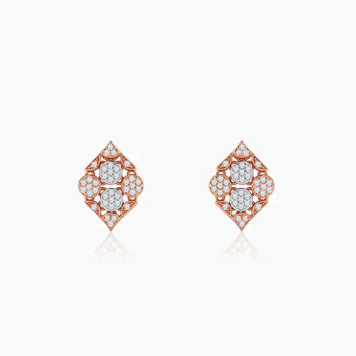 Dual Tone Celeste Grove Silver Earrings