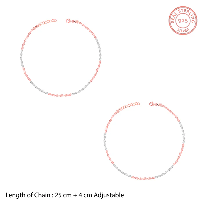 Dual Tone Chromatic Rope Anklet - Image 4