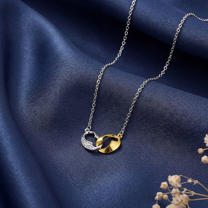 Dual Tone Dual Bond Silver Necklace - Image 2