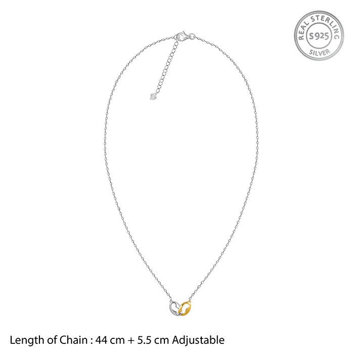 Dual Tone Dual Bond Silver Necklace - Image 5