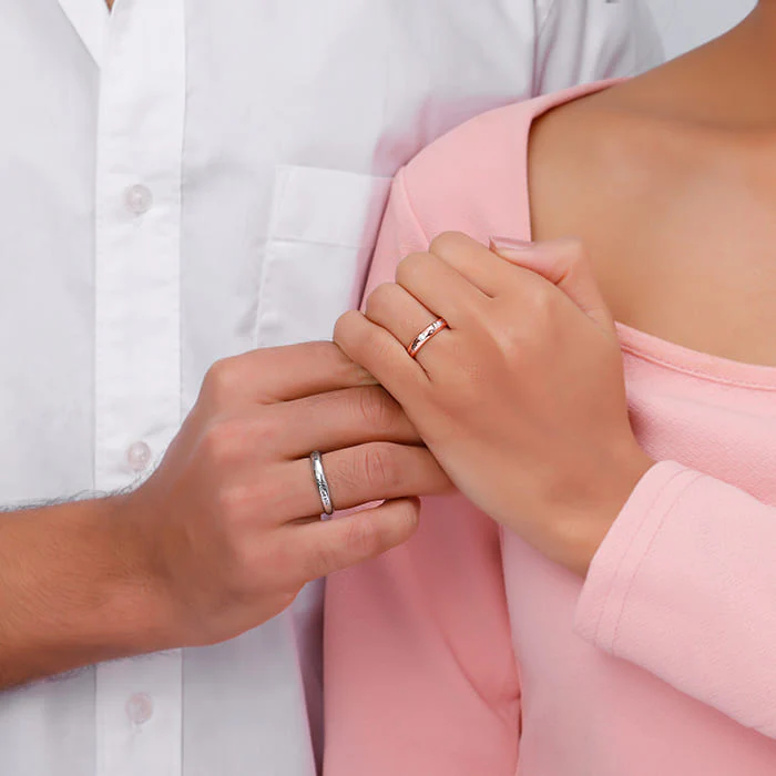 Dual Tone I Love You Couple Bands - Image 3