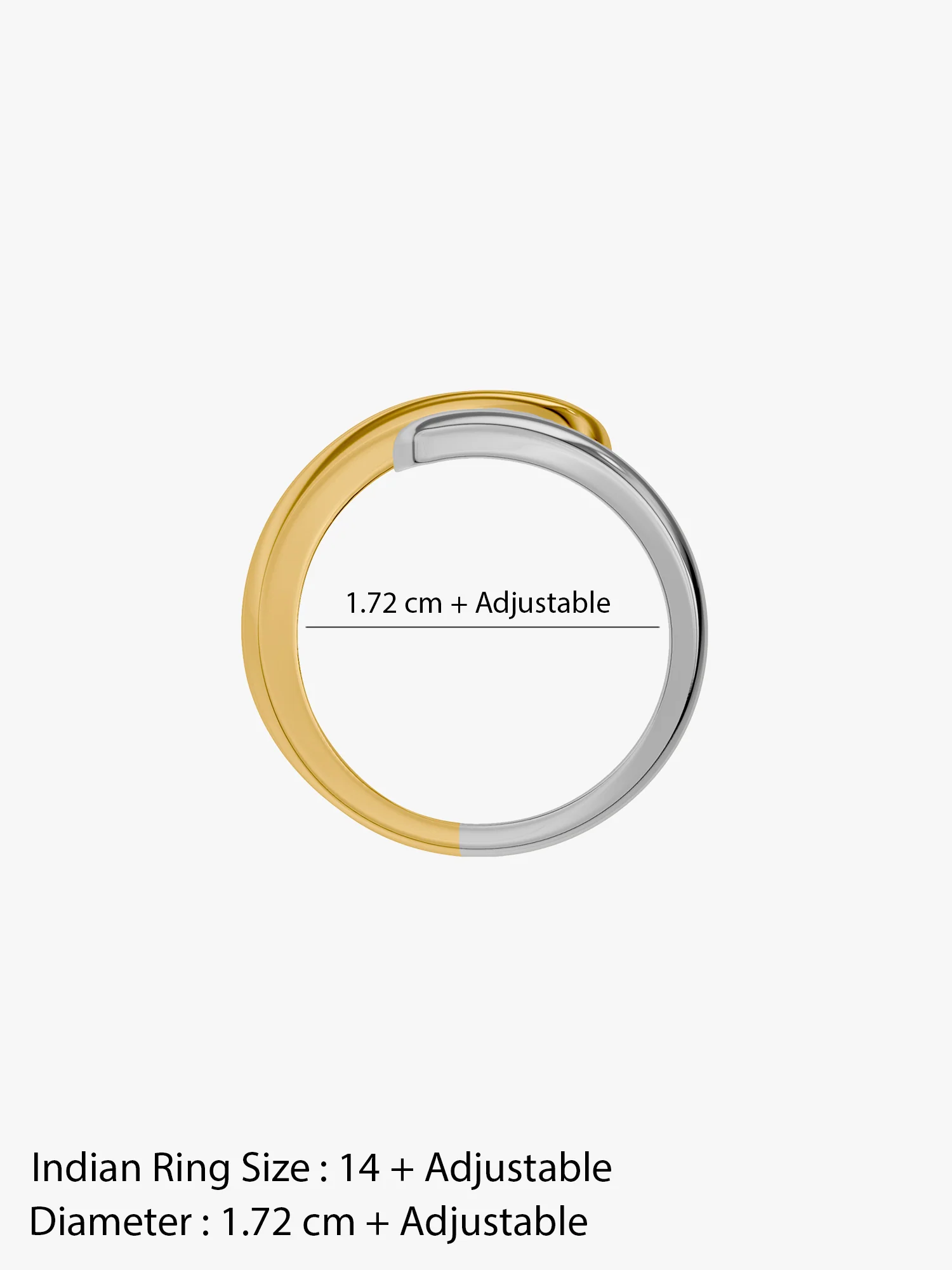 Twisted Link Up Dual Tone Ring (Size 14) - Image 6