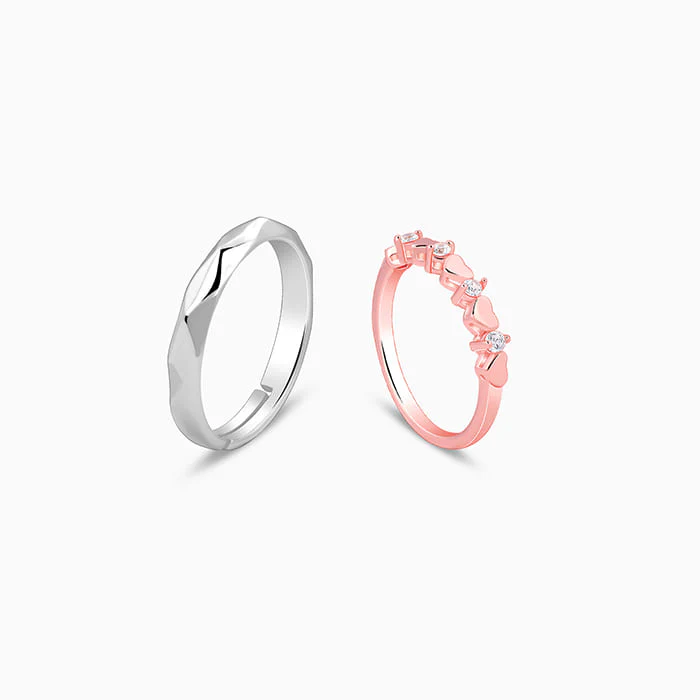 Dual Tone One Love Couple Bands - Image 4