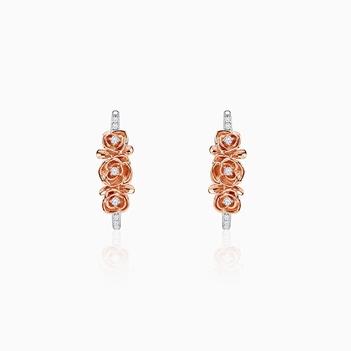 Dual Tone Petals of Her Earrings