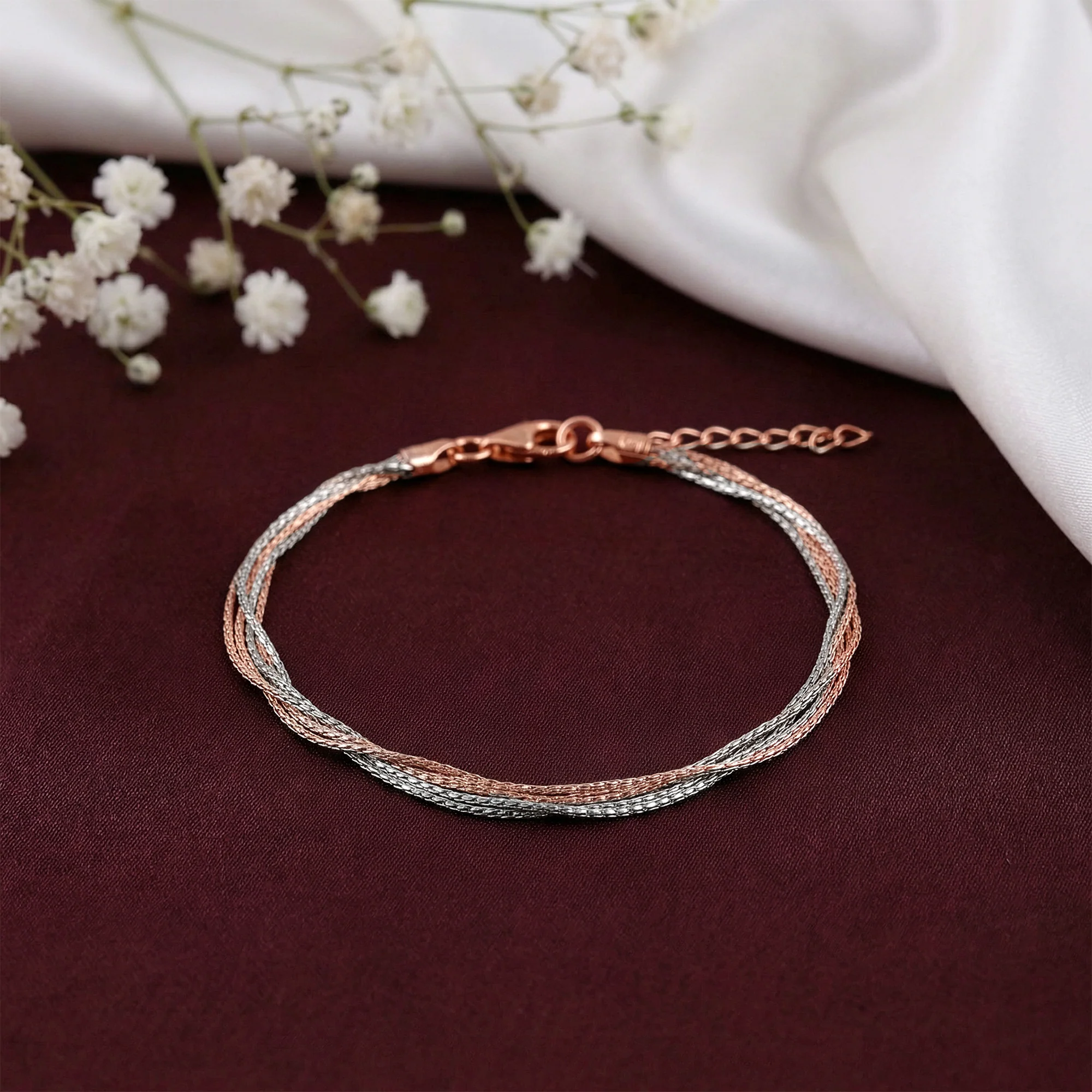 Dual Tone Silver Bracelet - Image 2