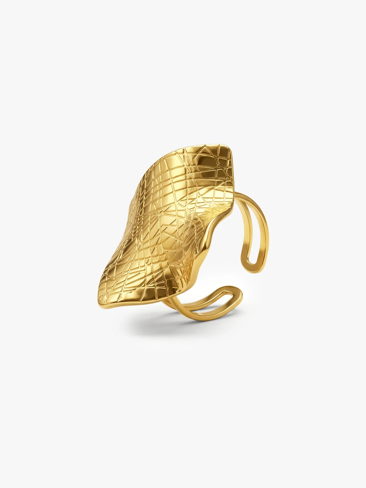 Edgy Energy Gold Plated Ring (Size 12) - Image 4